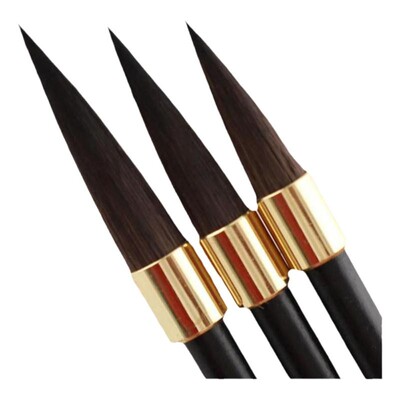 正品纯紫豪毛笔书法专用大中小三支装行书楷书隶草书弹性好不分叉