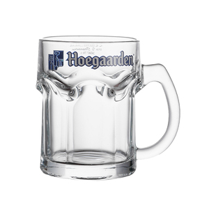 福佳白带把啤酒杯500ml专用啤酒杯网红餐厅烧烤精酿玻璃扎啤杯子