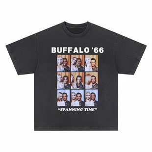 Buffalo'66短袖T恤水牛城电影流氓本色大头贴复古水洗情侣男女INS