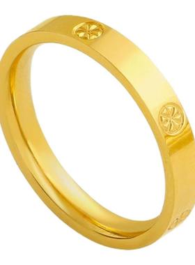 钛钢米星戒指女夏不过敏轻奢高级感米字戒指简约大气百搭网红素圈