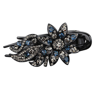 韩式发饰大号盘发鸭嘴夹花朵发卡妈妈后脑勺盘头顶夹三齿夹抓夹女