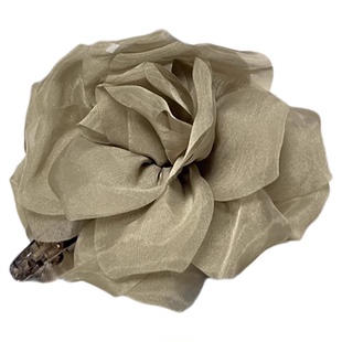 花朝如约~网纱花朵抓夹女高级感2025新款鲨鱼夹后脑勺发夹发饰秋