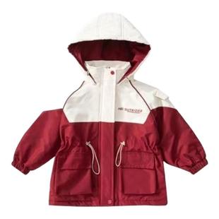 女童外套中大童2025春秋冬新款儿童三合一冲锋衣爆款安可拉红外套
