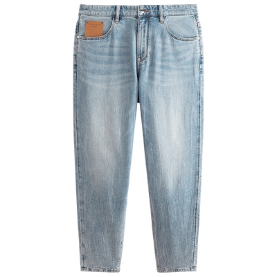 【商场同款】太平鸟男装水洗牛仔裤新款时尚青年锥形裤B1HAF3235