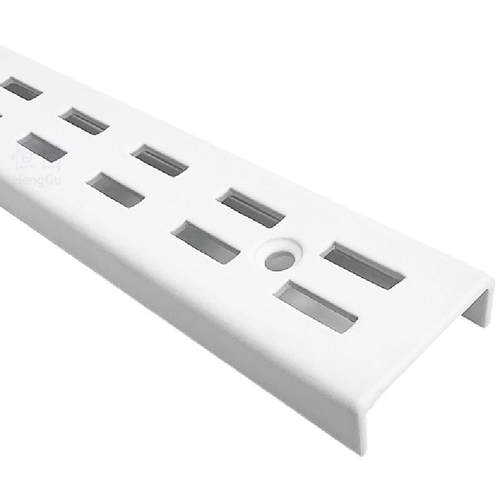 【鑫固】白色烤漆AA柱黑色加厚U槽服装上墙轨道立条置物架展示柱