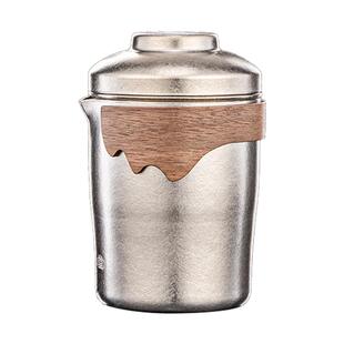 容山堂纯钛旅行茶具套装快客杯一壶两杯便携式泡茶壶户外露营