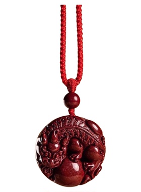 保真朱砂貔貅平安扣有求必应吊坠