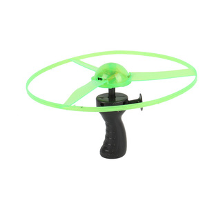 会发光的竹蜻蜓拉线飞碟夜光飞盘飞天旋转儿童手推户外玩具发射器