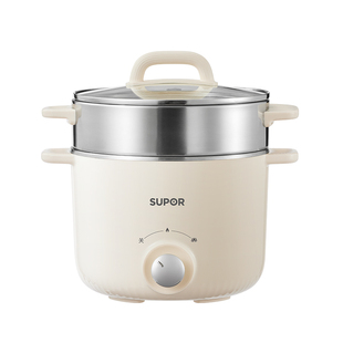 苏泊尔电煮锅宿舍泡面锅蒸煮一体多功能办公室火锅家用小型烹饪机