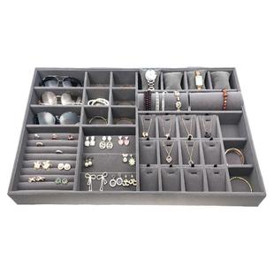 定制首饰盘戒指收纳盒柜台珠宝展示道具家用抽屉饰品盘项链托盘