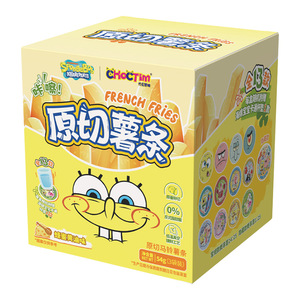 乔克蒂姆×海绵宝宝卡通原切薯条蜂蜜黄油荔枝气泡味膨化食品零食