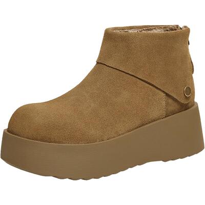 TATA他她女鞋冬季高帮勃肯鞋保暖棉鞋雪地靴加绒毛毛鞋CMC01AD6