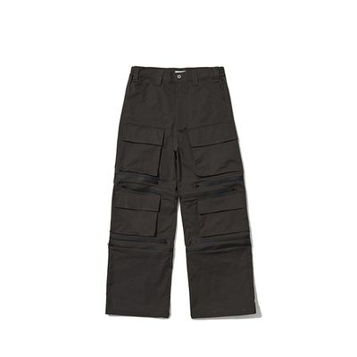 四季GLOBALVALLY多功能拉链尼龙工装裤 ZIPPER NYLON CARGO PANTS