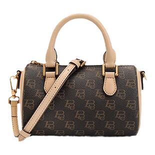 百丽包包女复古老花礼物经典斜挎保龄球手提包小波士顿包X7054CX4