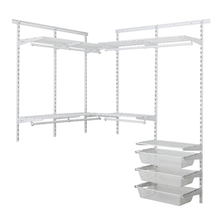 ②【竖轨】美达斯定制开放式衣帽间置物架轨道整体衣柜储物间设计