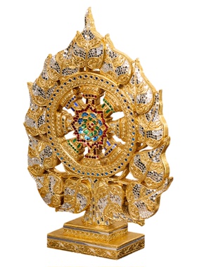 菩提树叶装饰品玄关禅意摆设创意