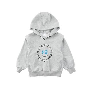 皇室童缘童装旗舰店男童卫衣儿童秋季大童连帽休闲秋装上衣灰色男