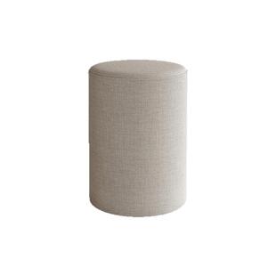 三梦布艺小凳子家用可拆洗圆凳客厅沙发凳门口换鞋凳实木墩子板凳