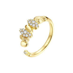 Orange Cube攒福戒指女士925银简约时尚小众设计指环送女友礼物