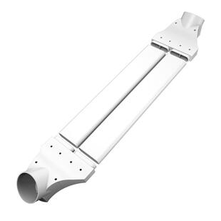 ABS新风管道过梁器扁管pvc75/110/160油烟机中央空调系统通风转接