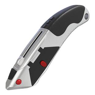 得力重型美工刀工业级锌合金专业壁纸刀包胶铝合金多功能大号裁纸刀T型刀开快递箱纸箱割刀