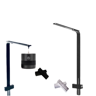 水草灯支架AT5S草缸灯架尼特利吊装配件黑色7系吊架AT7筒灯夹加大