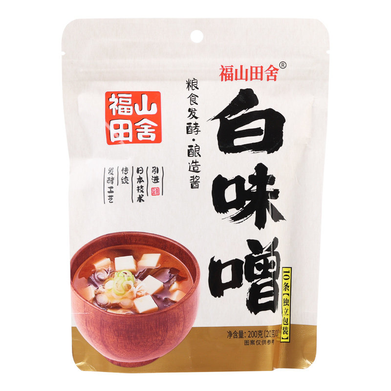 福山田舍白味噌酱小包装条状味增速食速溶日式拉面味噌汤料调味料