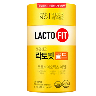 韩国钟根堂LACTOFIT乐多飞活性益生菌肠胃乳酸菌调理50条27年4月