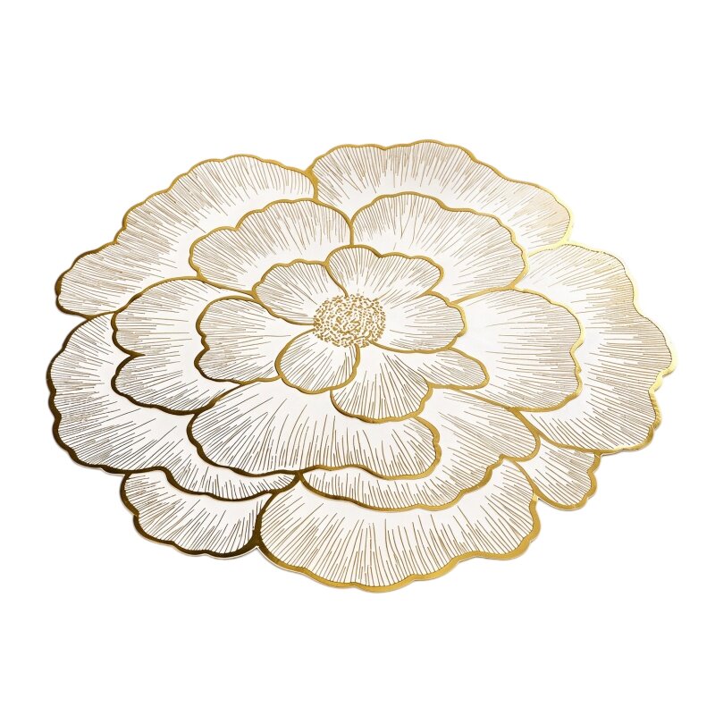 牡丹荷花PVC隔热防烫餐垫