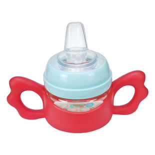 婴幼儿扁奶嘴鸭嘴奶瓶超小号90ml宽口径PPSU塑料防摔宝宝学习喝水