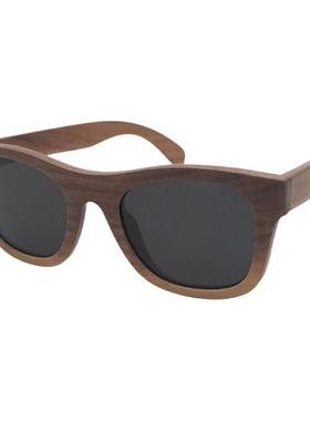 红檀木框遮阳镜 全木框偏光太阳镜