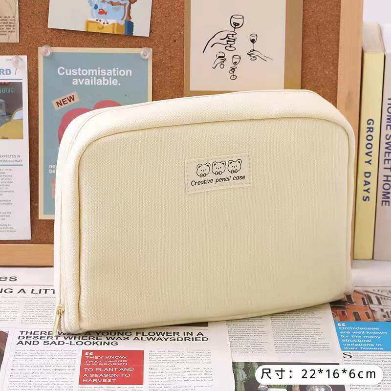 超大容量初高中小学生笔袋多功能文具盒ins分类收纳高值化妆包颜