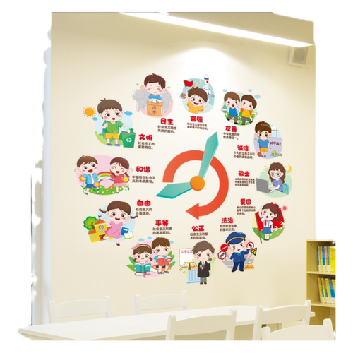 社会主义核心价值观幼儿园环创主题墙贴走廊教室班级文化布置装饰