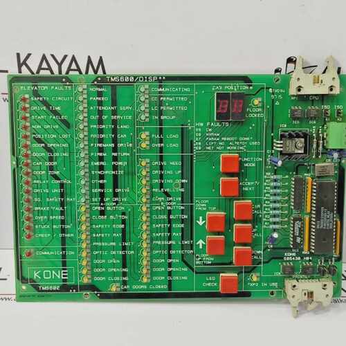 KONE 505433G01 SER.211009343 TMS600/DISPLAY PCB BOARD REV 0.