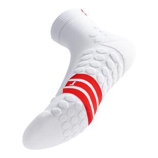 马拉松跑步袜子男款中筒夏季纯棉毛巾底实战专业运动篮球袜白色