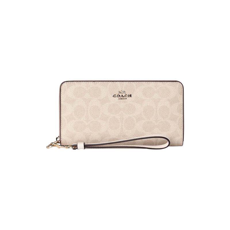 COACH/蔻驰女款金属徽标钱包
