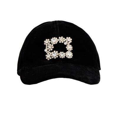 【礼物】Roger Vivier/RV配饰Efflorescence饰扣棒球帽