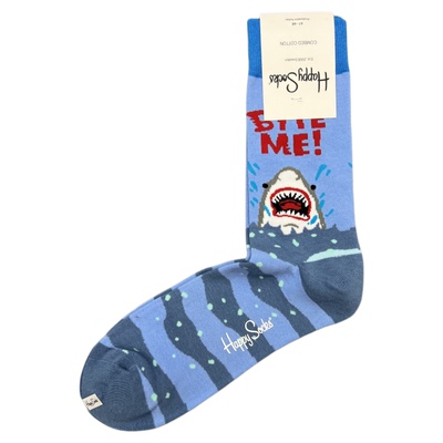 happysocks男士卡通个性中筒袜子