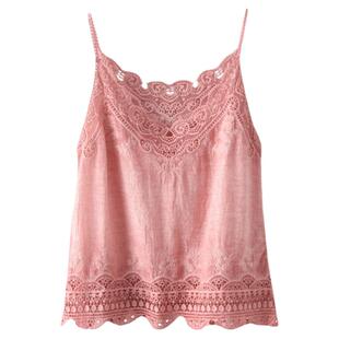 镂空背心女夏文艺复古蕾丝外穿内搭设计感时尚个性百搭打底衫上衣