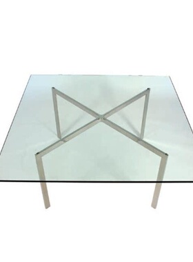 Tugendhat Table图根哈特茶几不锈钢巴塞罗那钢化玻璃茶几咖啡桌