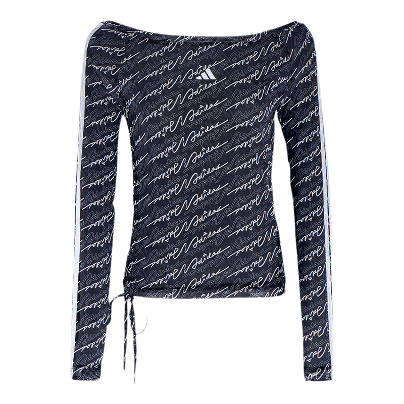 Adidas/阿迪达斯正品DCE MESH LS TEE女士运动时尚长袖T恤KS5308