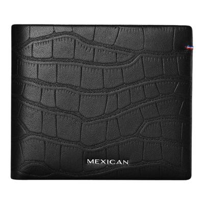 稻草人真皮鳄鱼纹休闲风男士钱包