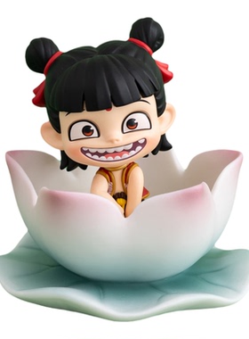 陶瓷莲花底座手办盲盒装饰品摆件