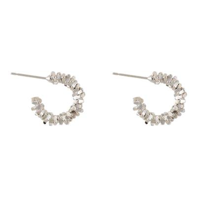 冷淡风碎银子耳钉轻奢高级感