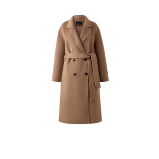 【绵羊毛】PRICH简约老钱风圆肩双面毛呢大衣冬季新品外套女