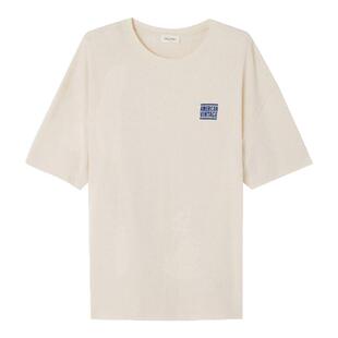 American Vintage设计师品牌LOOKNOW25春夏新款米色圆领短袖T恤