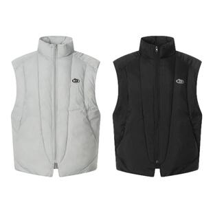 布老哥Blog美式休闲不规则解构棉服马甲cleanfit短宽显高棉衣W579