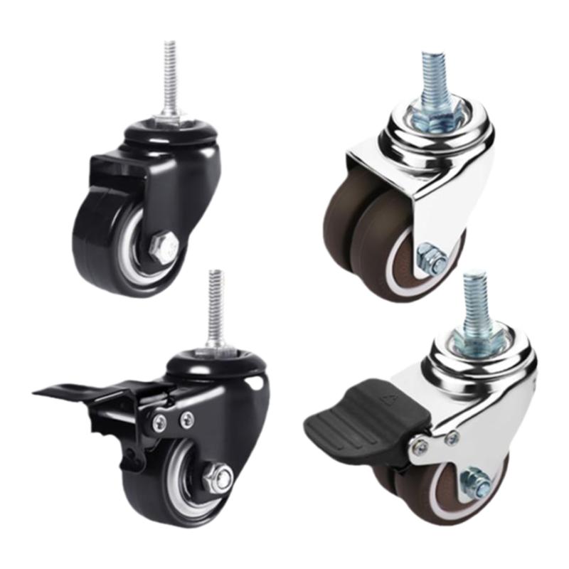 万向轮轮子重型滑轮3寸4推车万象转向小轱辘2家具5橡胶轮静音脚轮