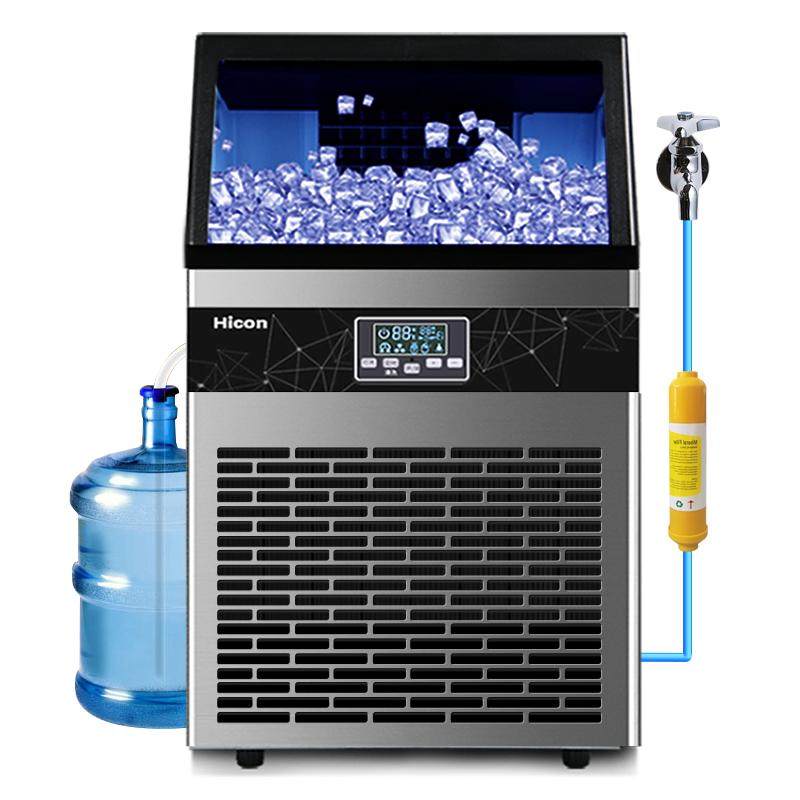 惠康制冰机商用小型奶茶店80/100/200kg全自动大型方冰块制作机器