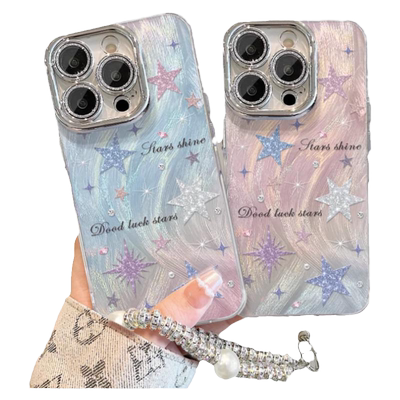 苹果系列渐变星星小众手机壳